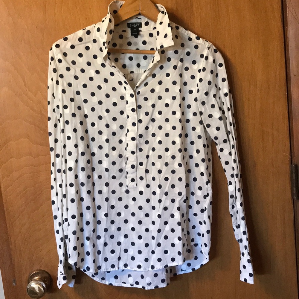 Women’s Jcrew Polka dot button up Top - XS